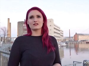 GERMAN SCOUT  Rothaarige Studentin Melina bei Strassen Throw away fuer Accordance on high gefickt