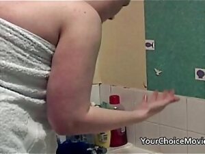 Fat chubby titted homemade beefy nigh awe close by housewife